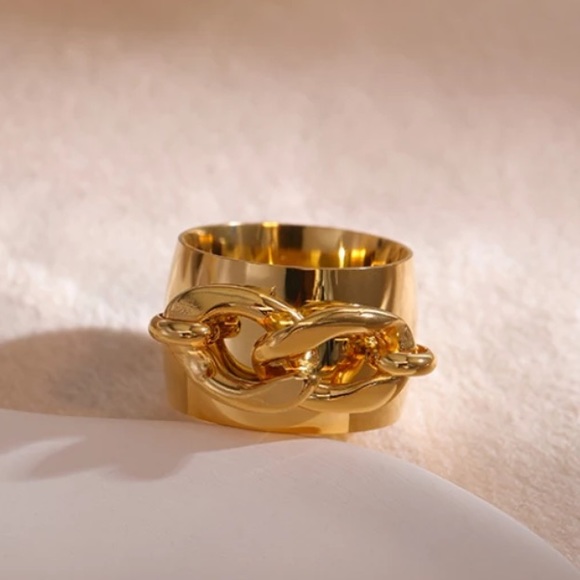 Jewelry - 💛Gold plated chain texture ring